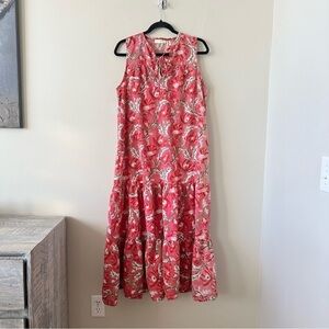 Stark X-Floral 100% Cotton Maxi Tiered Summer Dress (Size:Large)